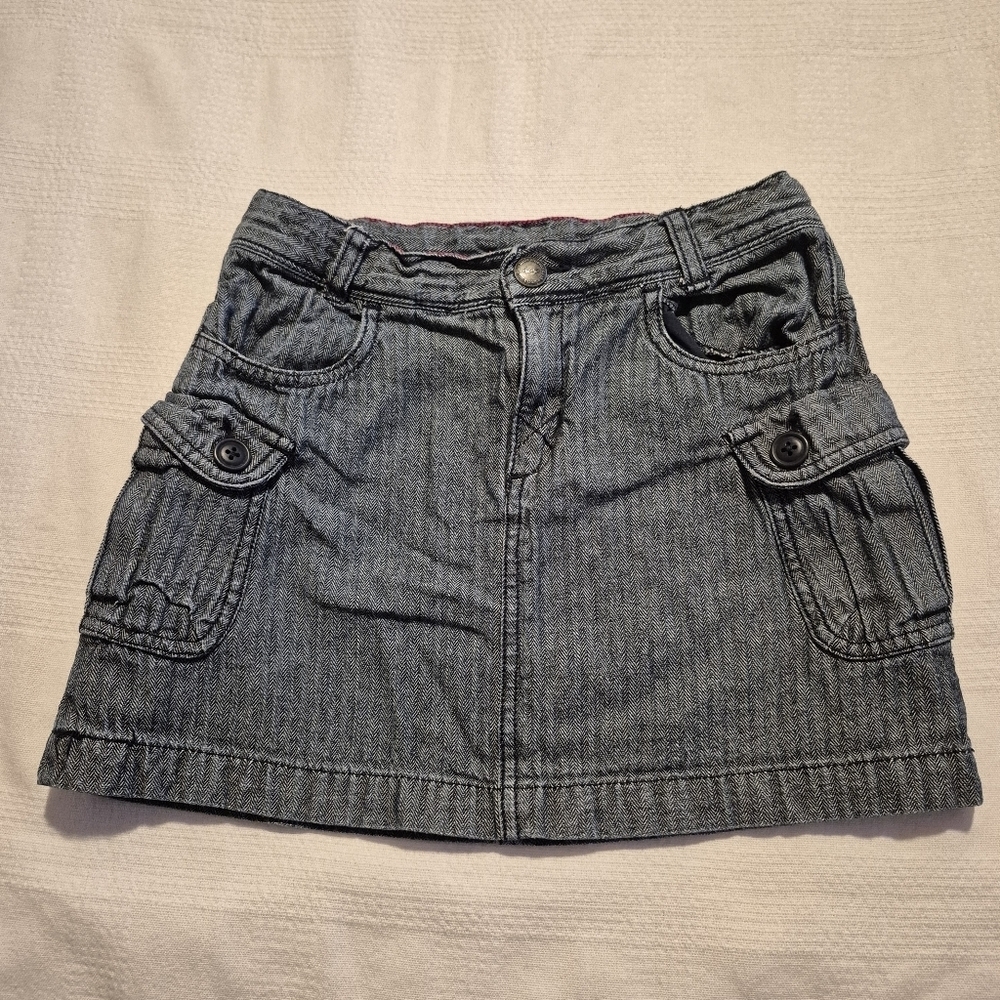 Tea Collection girls size 8 chevron design skirt 4 pockets GUC